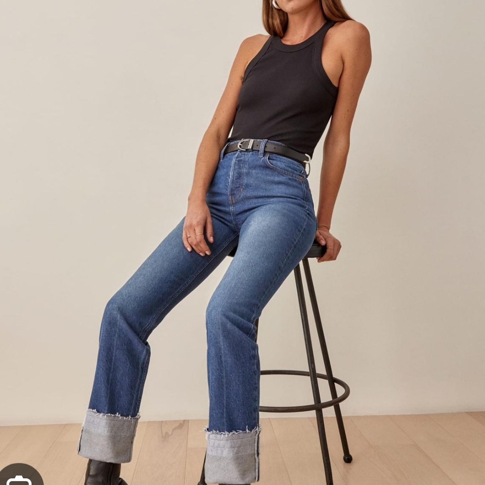 Reformation Cynthia cuffed jeans